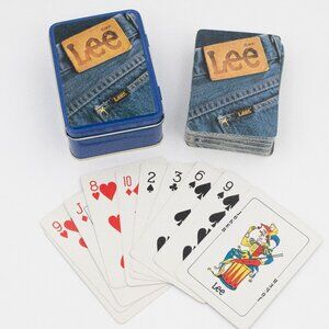 Lee Jeans Co. Playing Cards w/ Tin Set Hong Kong ACI International 100+ Cards
